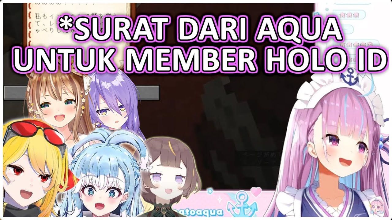 AQUA Membuat Surat Untuk Para Member Hololive ID | (Hololive Clips)