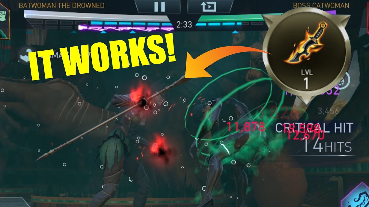 KAMIDOGU Dagger Works On Batwoman The Drowned Injustice 2 Mobile