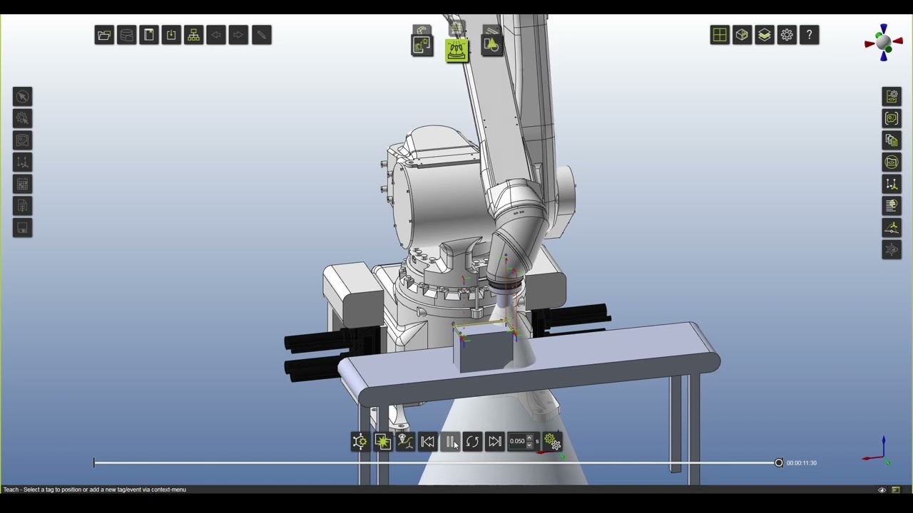 Kawasaki Robotics - KJ264 with Conveyor Tracking programmed by K-Virtual - tests for customer