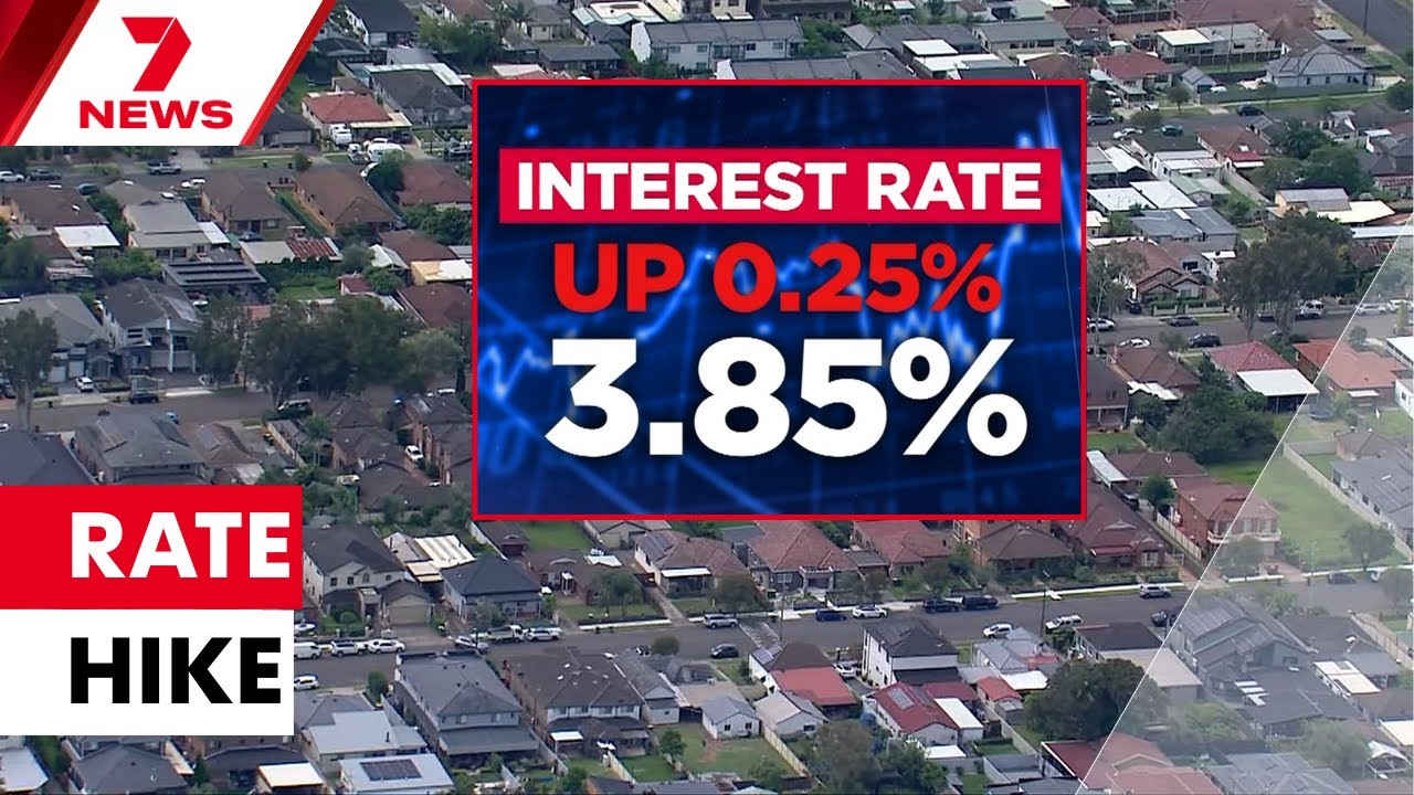 Reserve Bank increases cash rate to 3.85% in body blow to Australian homeowners | 7NEWS