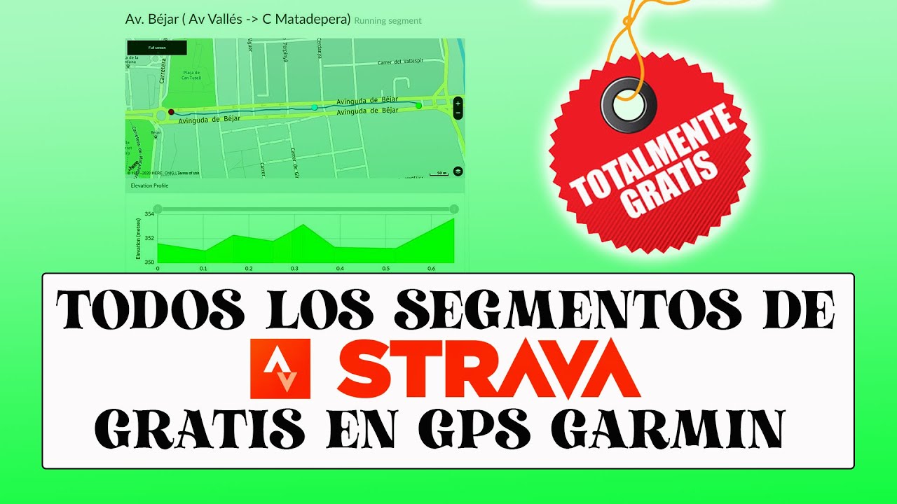Segmentos de STRAVA en tiempo real GRATIS en todos los GPS GARMIN Compatibles