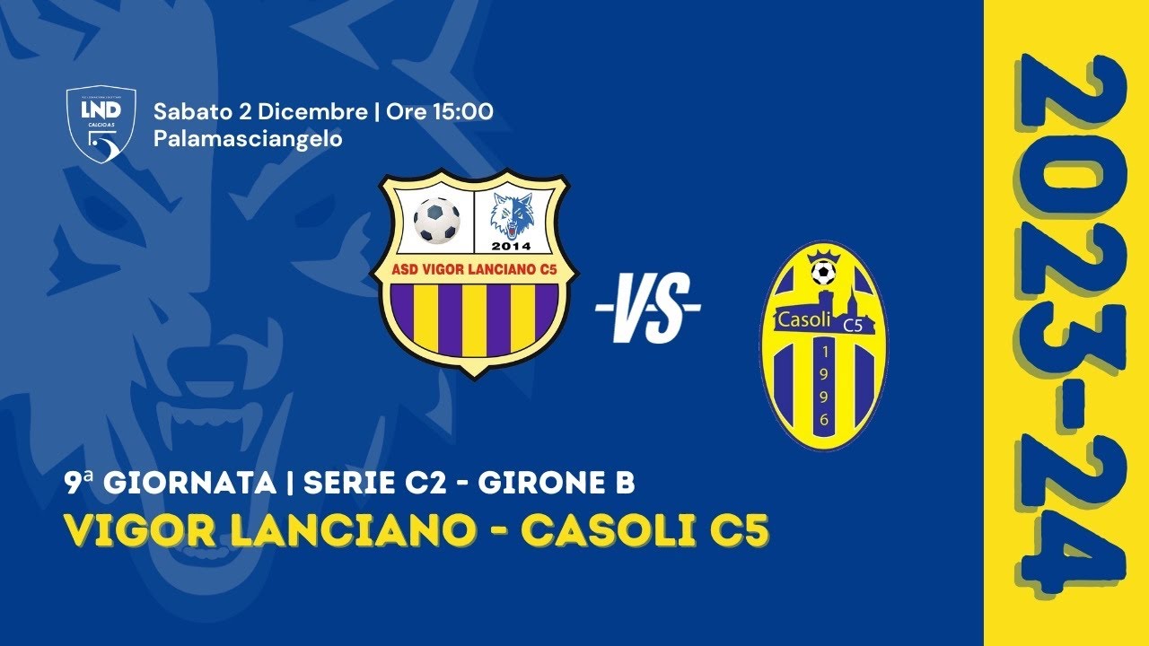 Serie C2 | Vigor Lanciano - Casoli 1-3 (Gol & Highlights) | 9ª Giornata 2023/2024