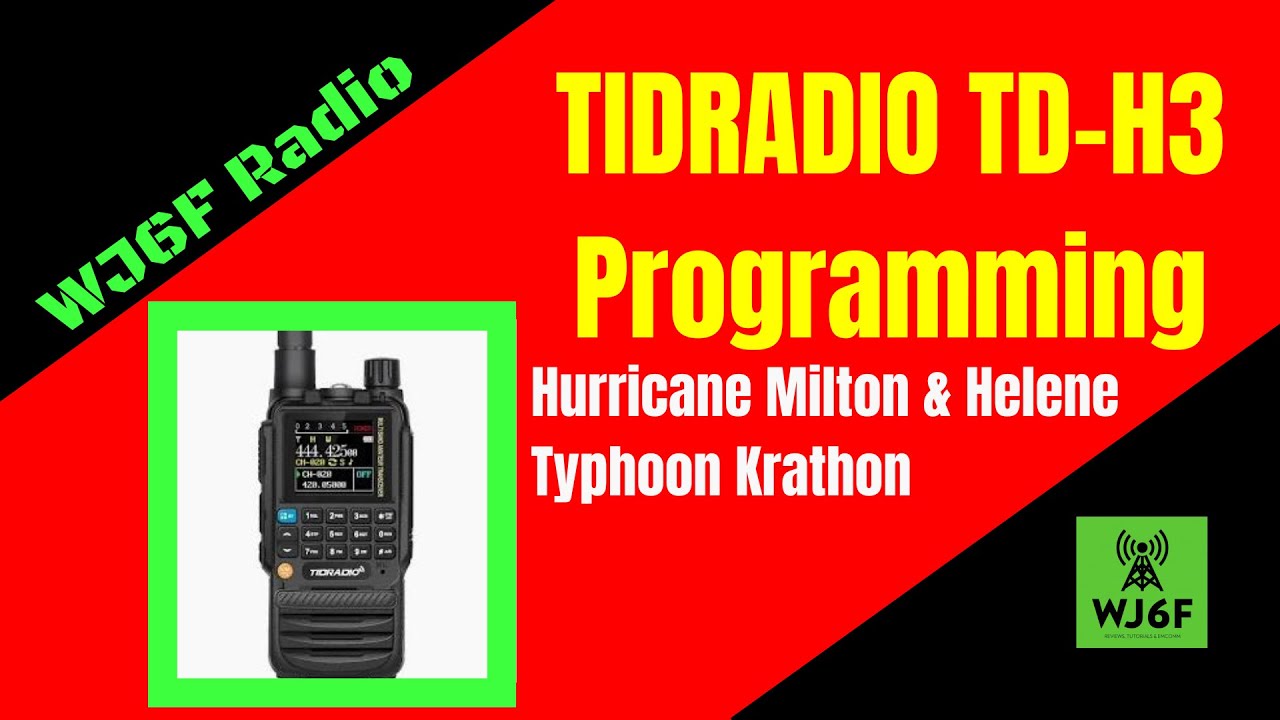 Tidradio TD-H3 Programming