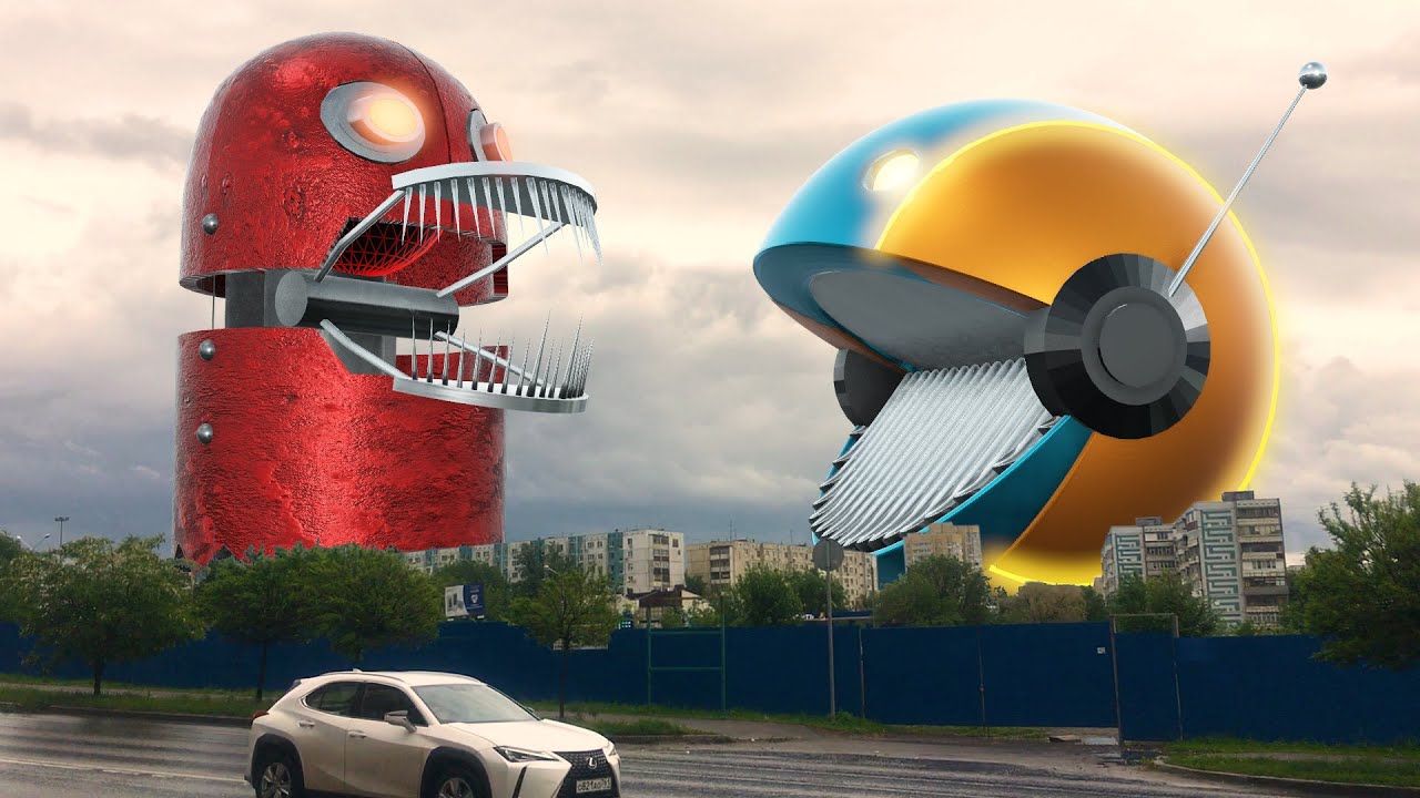 Pacman vs Robot Ghost
