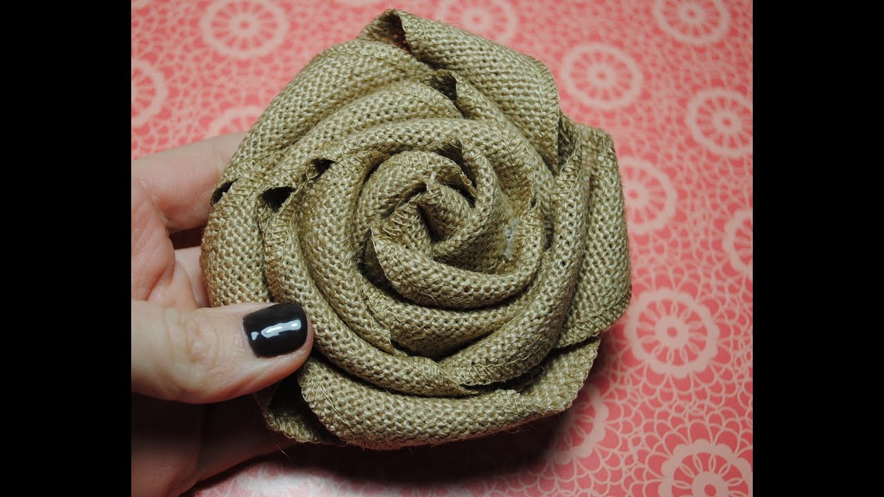 Stampin' Up Burlap Ribbon, Burlap Rolled Flower Tutorial