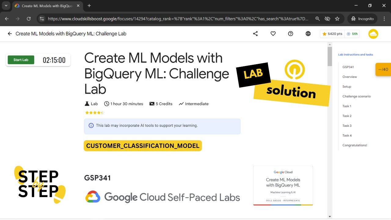 [NEW] Create ML Models with BigQuery ML: Challenge Lab [Solution] | GSP341 | Qwiklabs | Customer