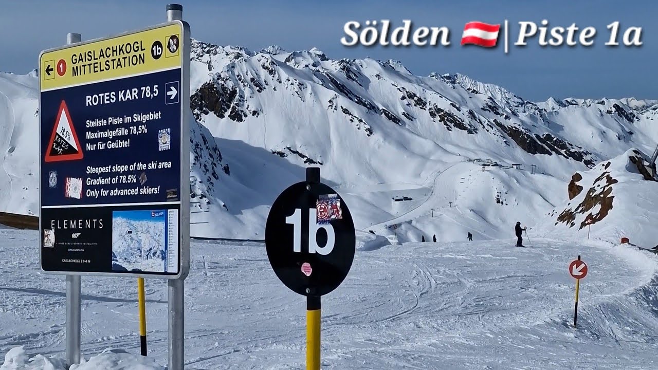 Steilste Skipiste in S&ouml;lden 🇦🇹|Piste 1a|M&auml;rz 2024|4K