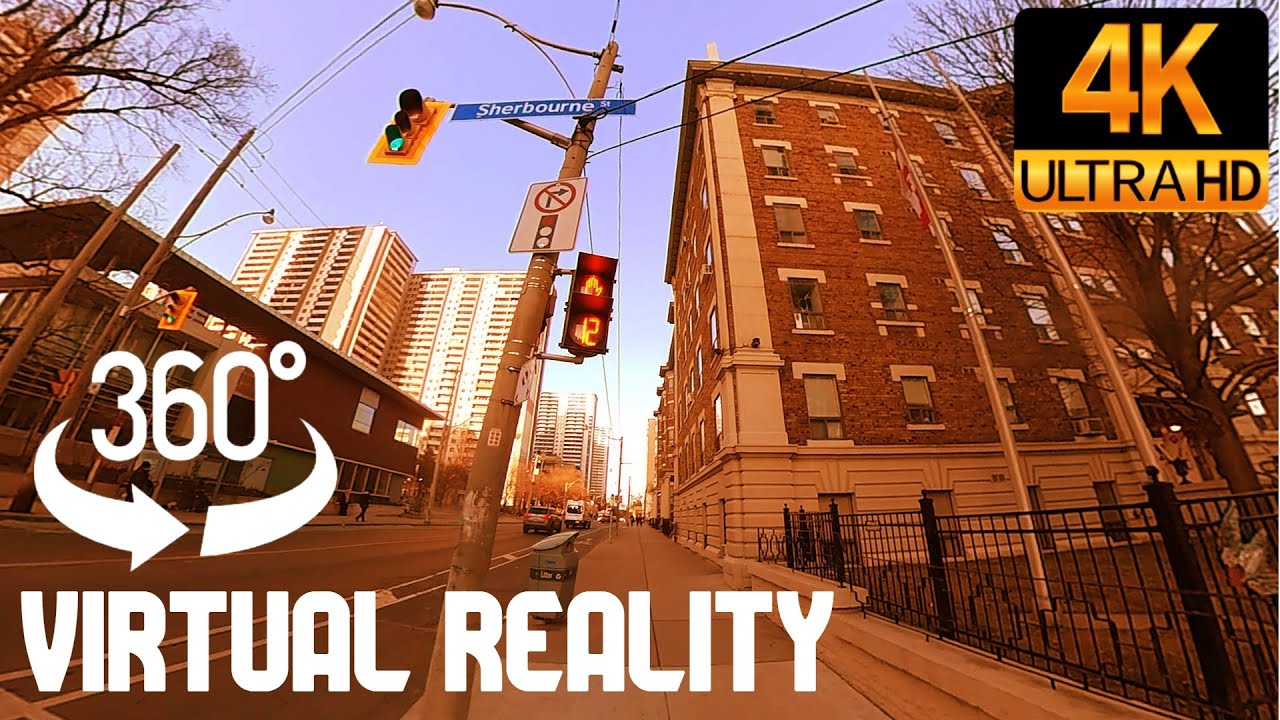 VR 4K VIDEOS 360 Walk Toronto from Sherbourne Ave To Wellesley Ave Toronto
