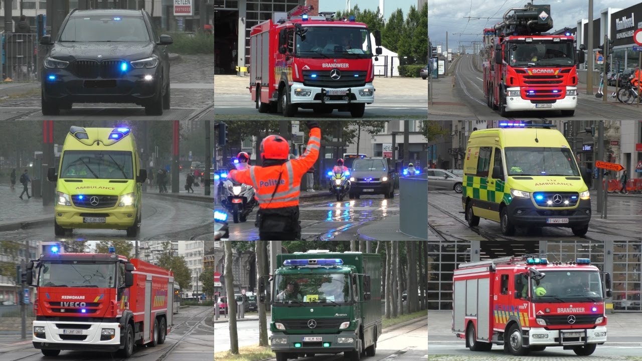 [COMPILATIE] Brandweer, Ambulances, Politie en MUG met spoed in Antwerpen!