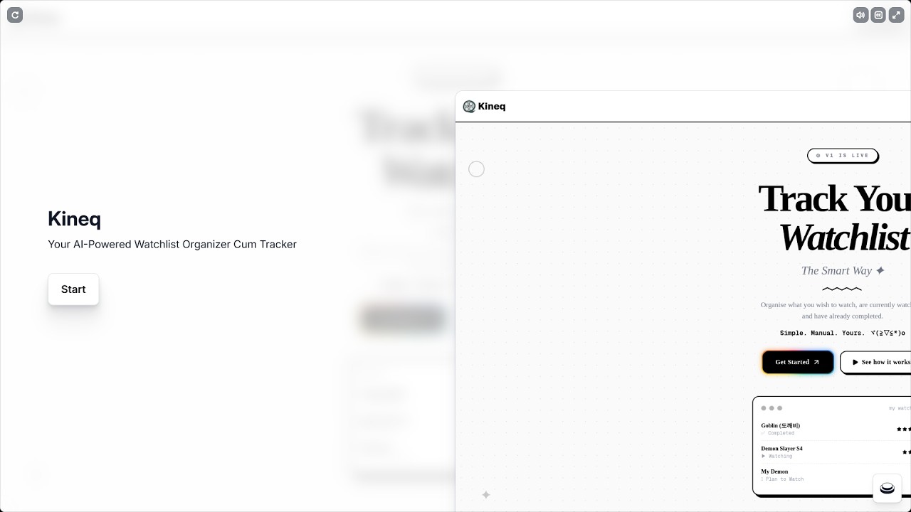 Manage Your Anime, K-dramas, C-dramas, Movies & More With Kineq&mdash;Your AI-Powered Watchlist Organizer