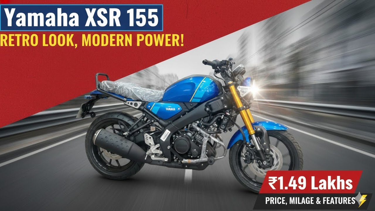 Yamaha XSR 155 Review in Hindi | Retro Look, Modern Power | Price, Mileage & Features 🔥