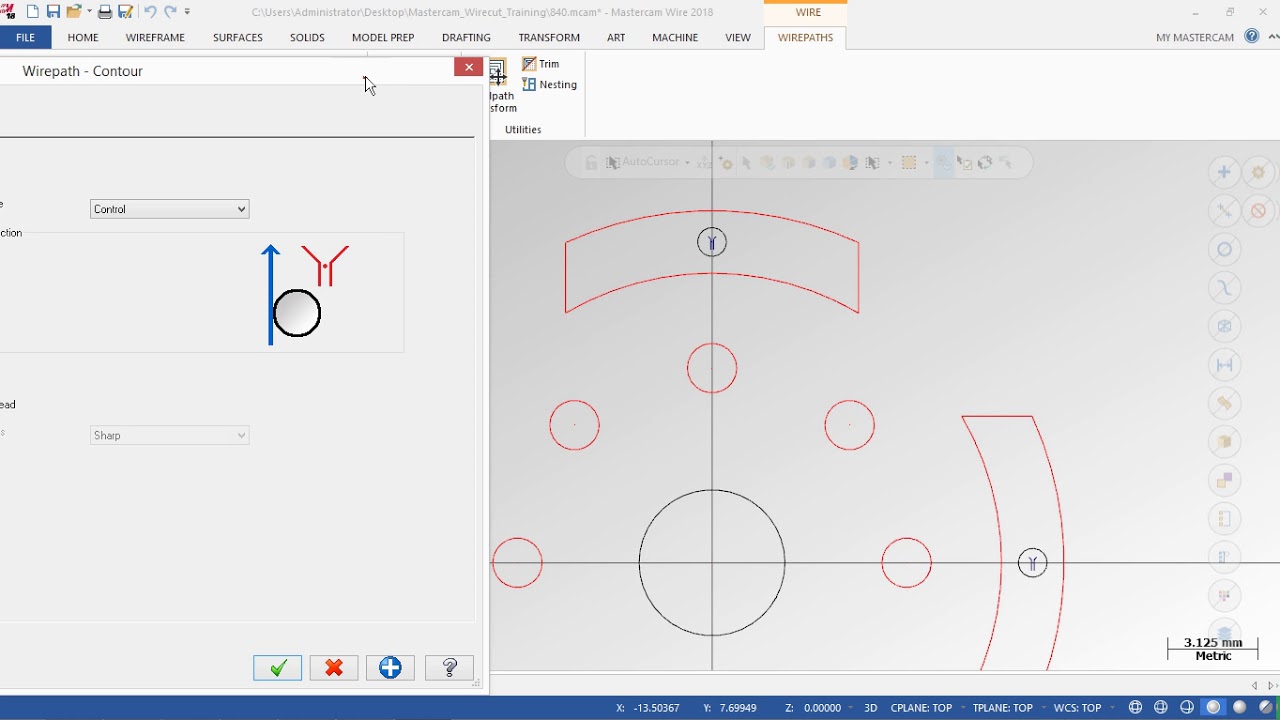 Mastercam Wirecut Basic Training