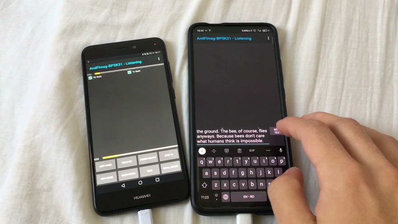 Sending text as audio with AndFlmsg