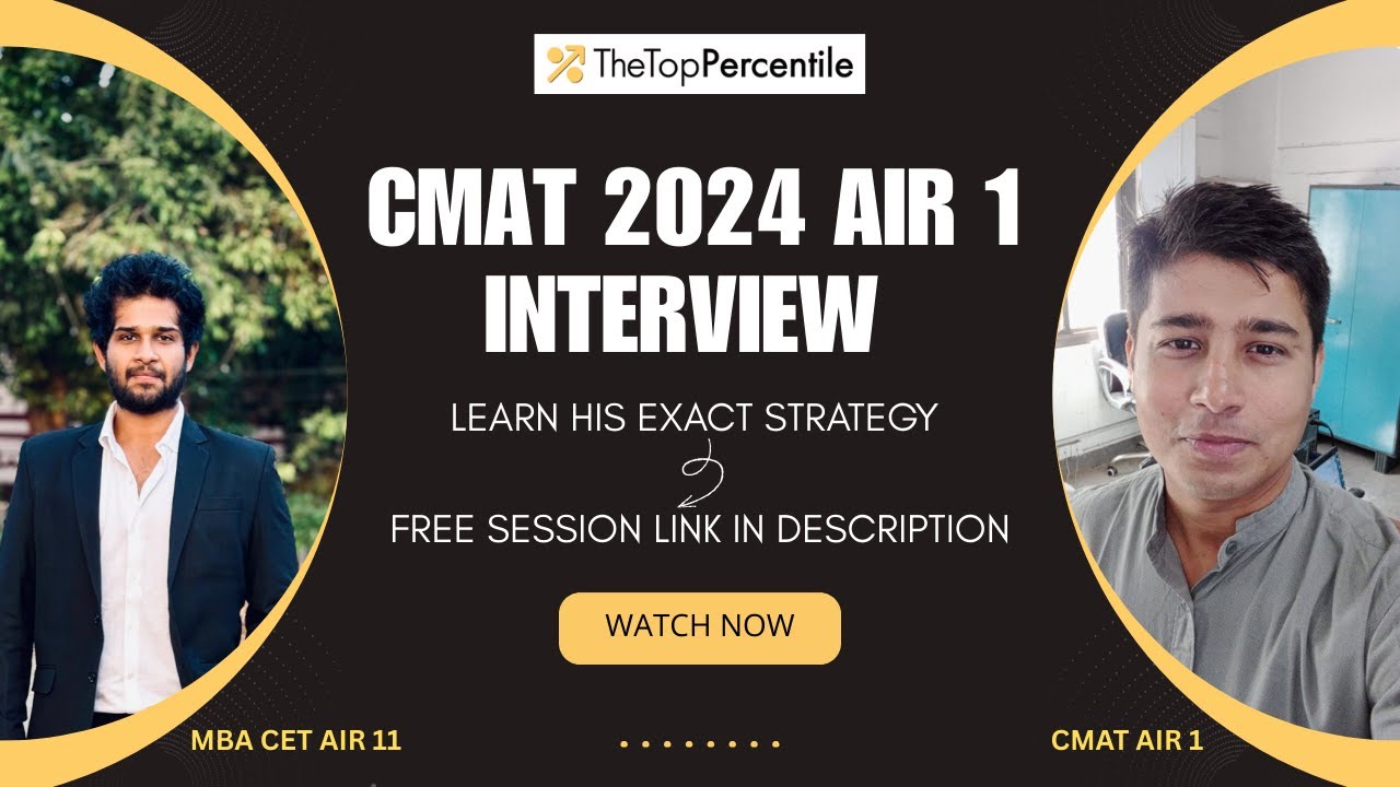 How Abhishek Jha Scored AIR 1 in CMAT 2024 &ndash; Strategy for 2026