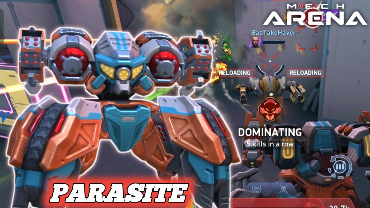 The Ultimate Parasite & Storm Rack Build Gameplay - Mech Arena