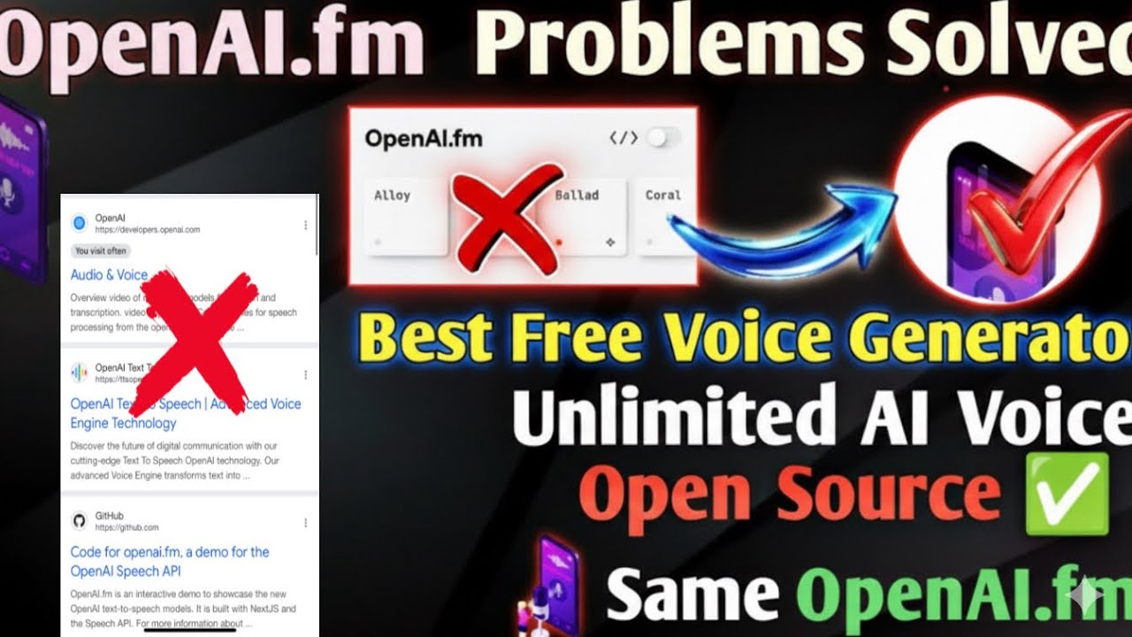 Open Ai Fm Not Open Problem solved| new update | Free Ai voice Generated Unlimited ✅