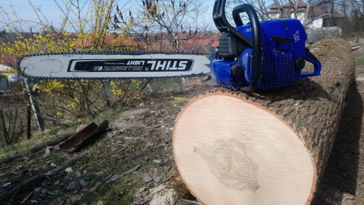 Stihl MS660 clone (FarmerTec G660) cutting big ash\muffler mod