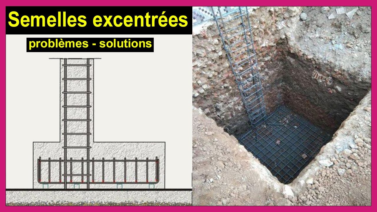 Semelles excentrées : Excentricité, types, problèmes et solutions