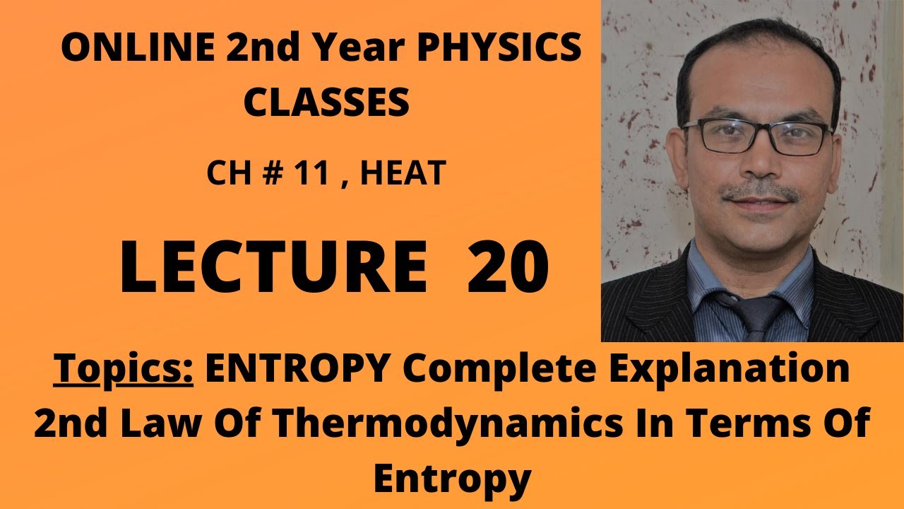 Online Physics, 2nd Year CH # 11 Lecture 20. ENTROPY & 2nd Law Of Thermodynamics In Terms Of ENTROPY