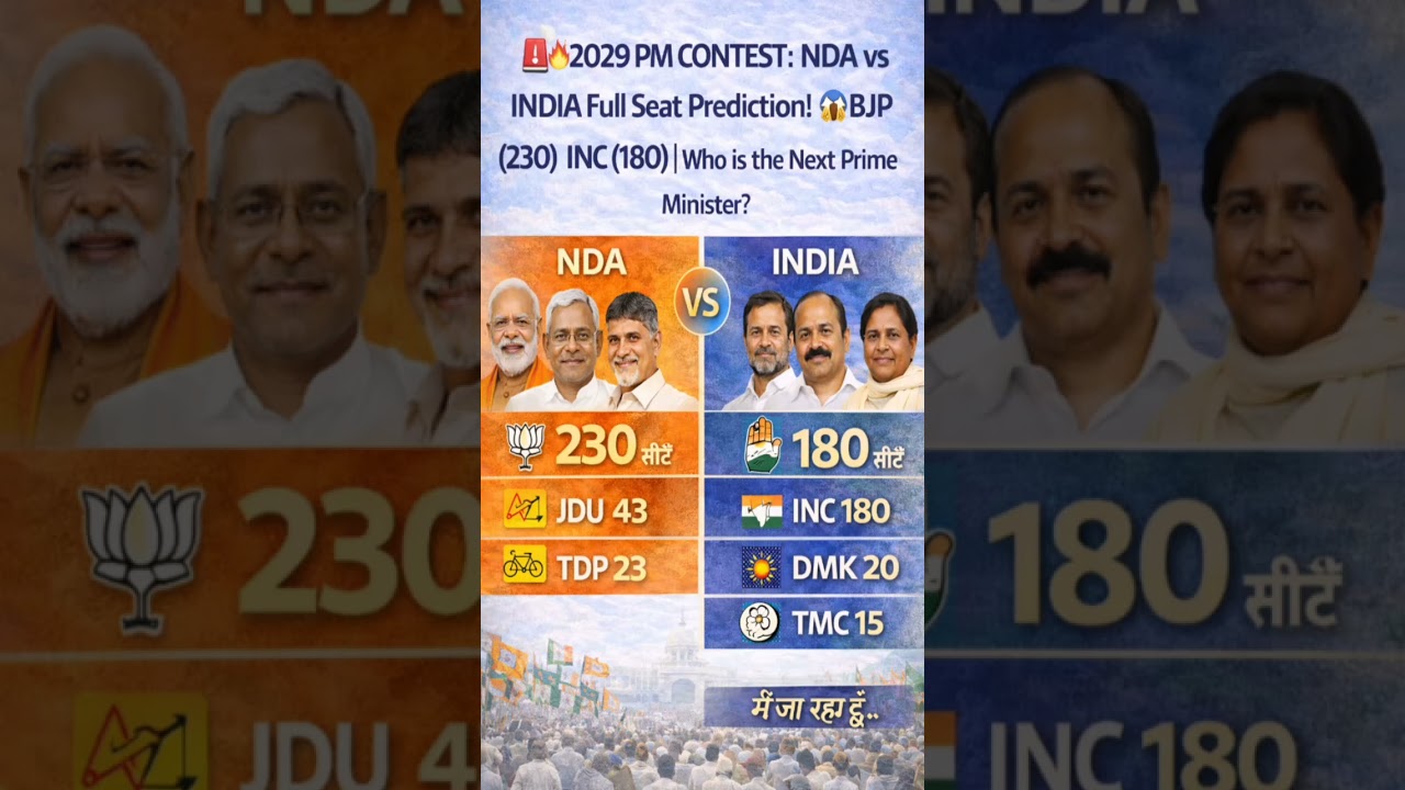 Lok Sabha Election 2029 OpinionPoll: Massive Shock for BJP?Congress vs BJP Predictions #bjp