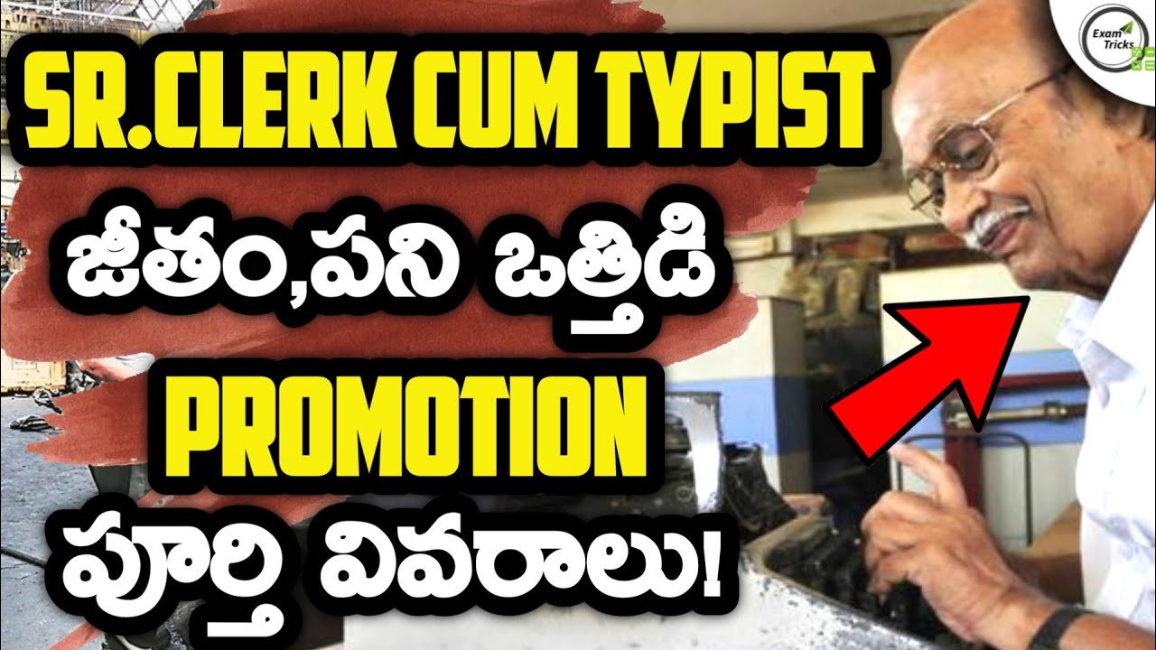 senior clerk in railway job profile | senior clerk typist job profile promotion salary Exam Tricks