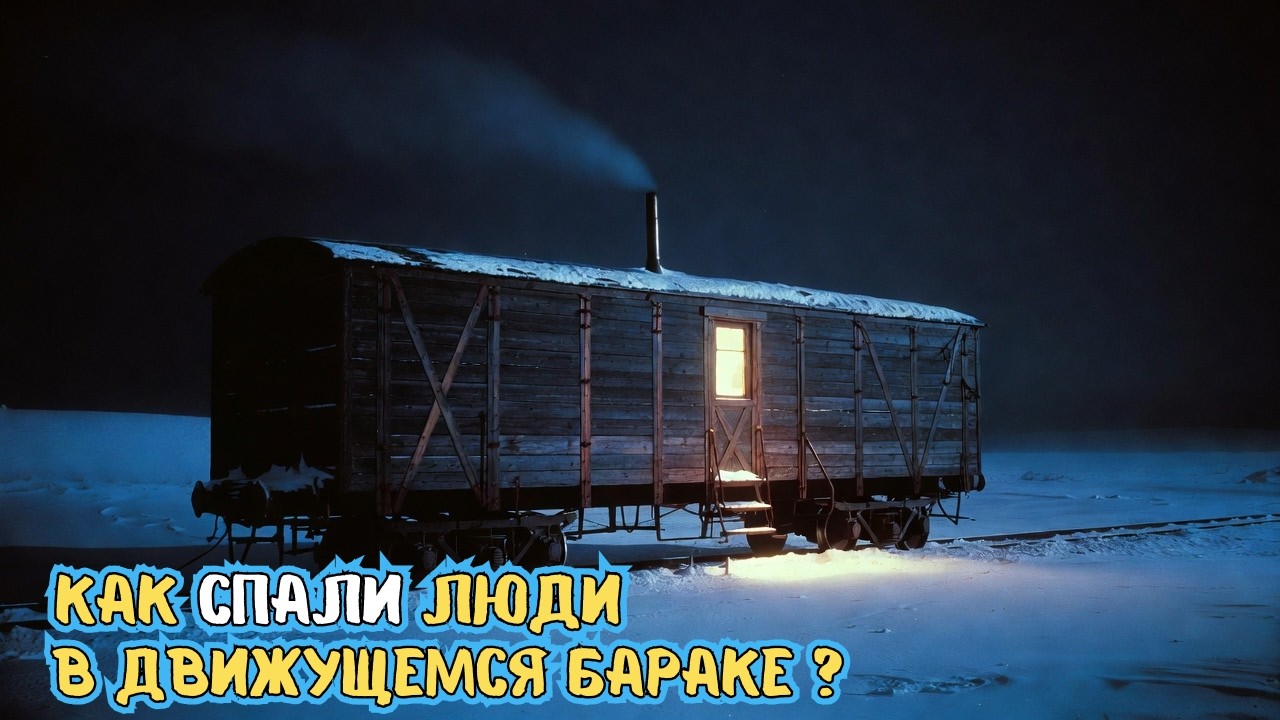 Зимняя теплушка 1930-е • Как спали в рабочих поездах СССР • Глубокий сон под стук колёс и буржуйку