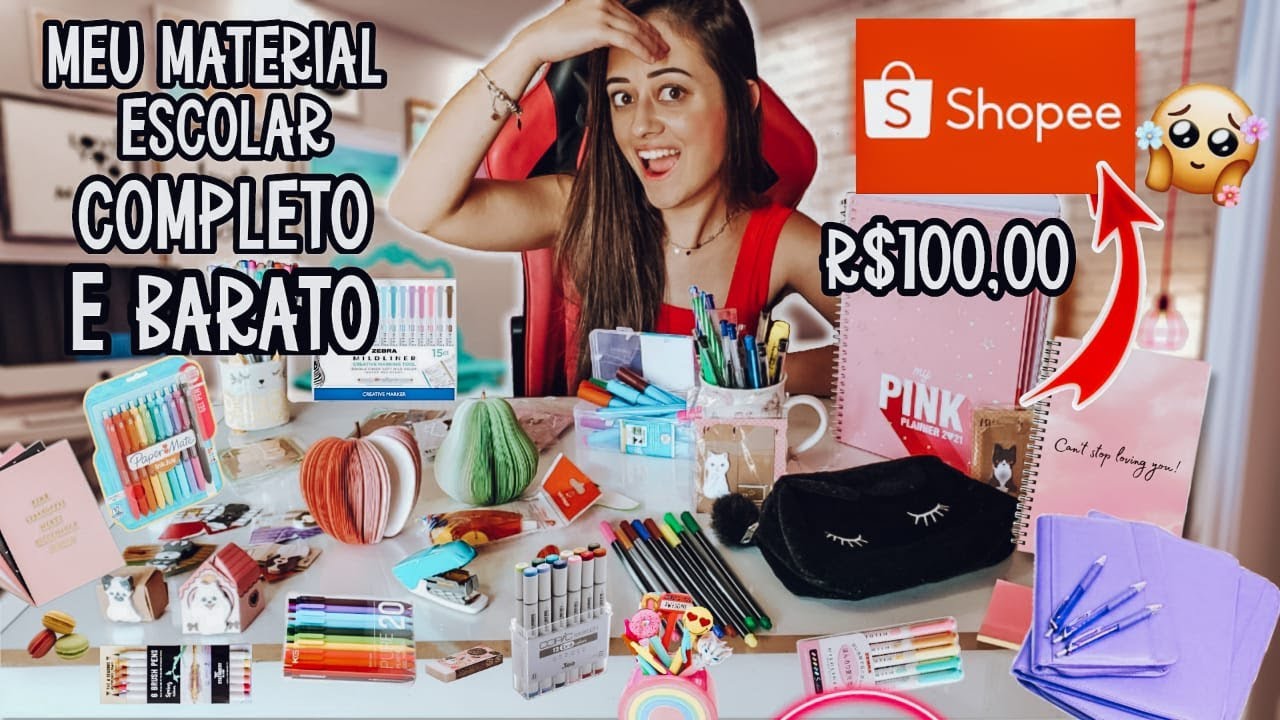 MEU MATERIAL ESCOLAR 2021 COMPLETO DA SHOPEE
