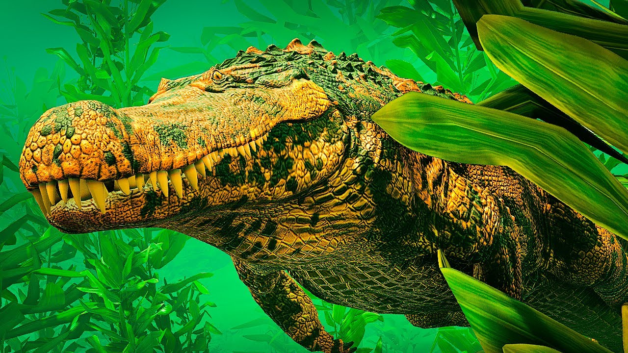 Invasão dos Filhotes Sarcos! Vida de Deinosuchus e Família Sarcosuchus | Path of Titans | (PT/BR)