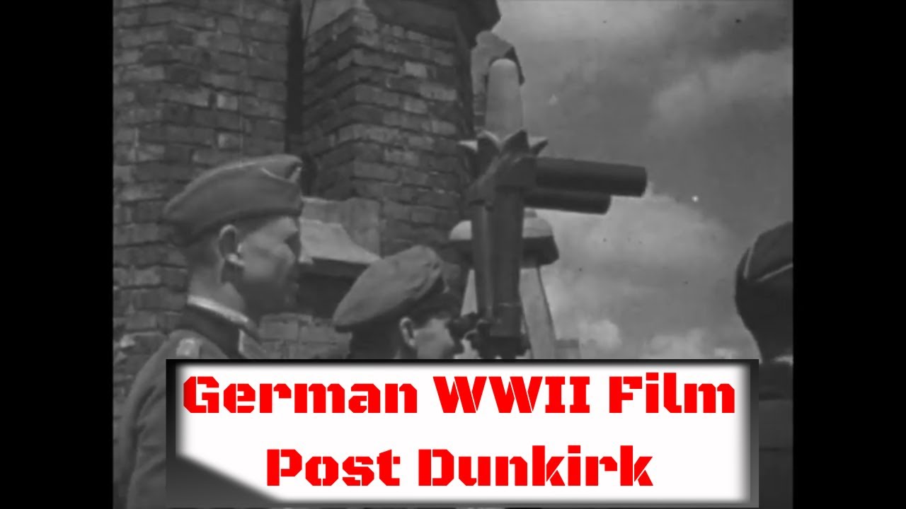 1940 GERMAN WWII FILM  AFTERMATH OF ASSAULT ON DUNKIRK, FRANCE   BUILDING A PONTOON BRIDGE  XD82235