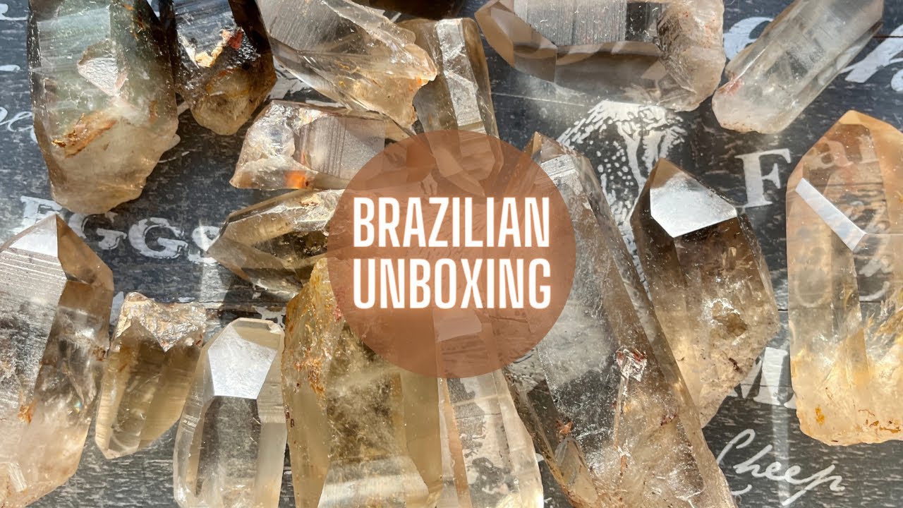CRYSTAL UNBOXING FROM BRAZIL PART 5 | NATURAL CITRINE SKULLS & SMOKEY LEMURIAN CITRINE + MORE