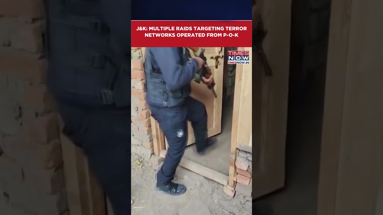 J&K: Several Raids Targeting Terror Networks Run From Pakistan-Occupied-Kashmir In Bandipora #shorts