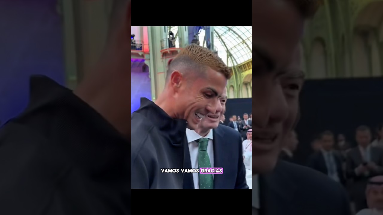 Ronaldo is not happy to see the FIFA president.😂 #cr7 #ronaldo #shorts