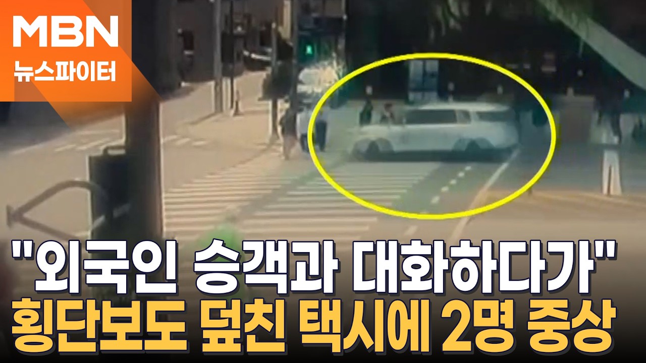 멈춰야 할 순간 달렸다&hellip;횡단보도 덮친 택시에 보행자 2명 중상 - 뉴스파이터
