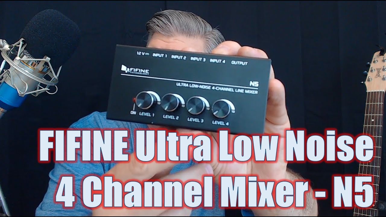 FIFINE Ultra Low Noise 4 Channel Mixer (N5)
