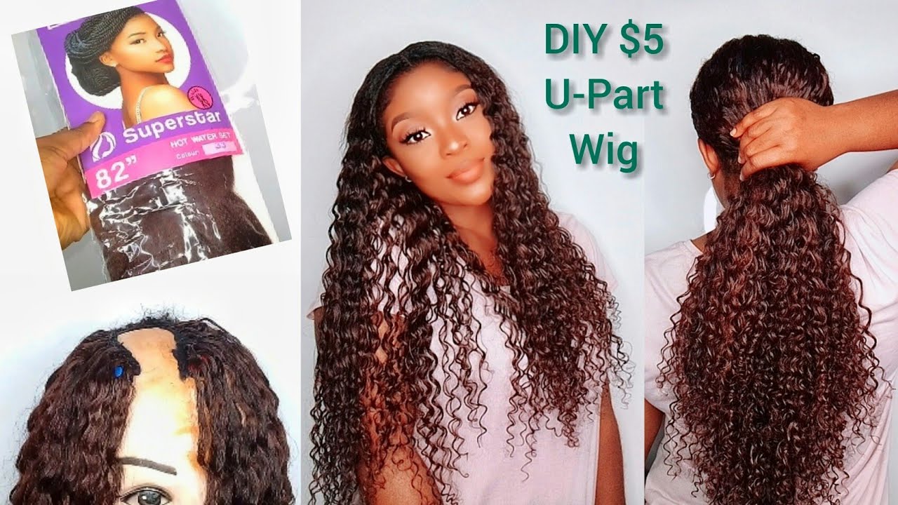 Curly Crochet U-Part Wig😱 Tutorial W/Leave Out| Using Braiding Hair Extension