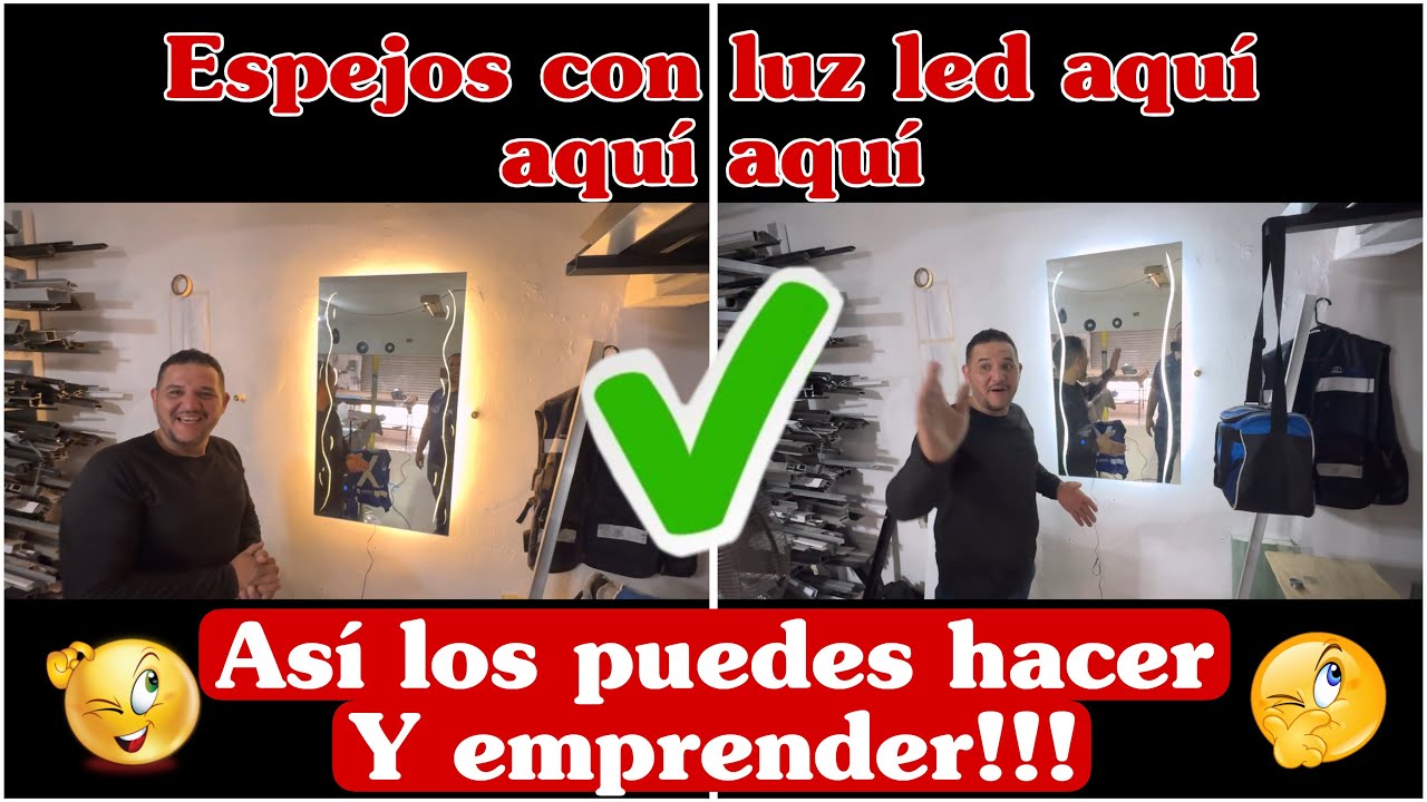 Espejos con luz led fácil de emprender y aprender 👌🏻