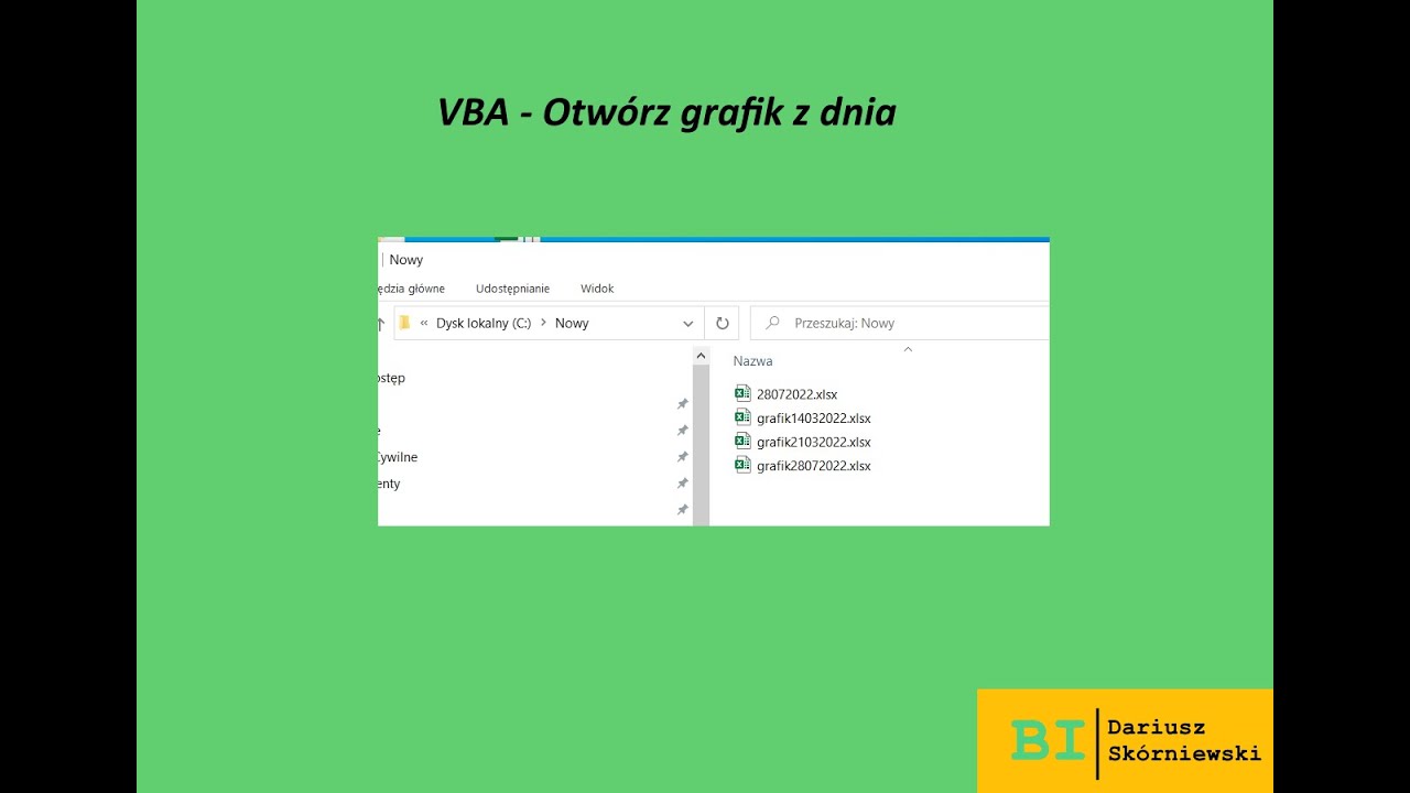 VBA - Otwórz grafik z dnia...