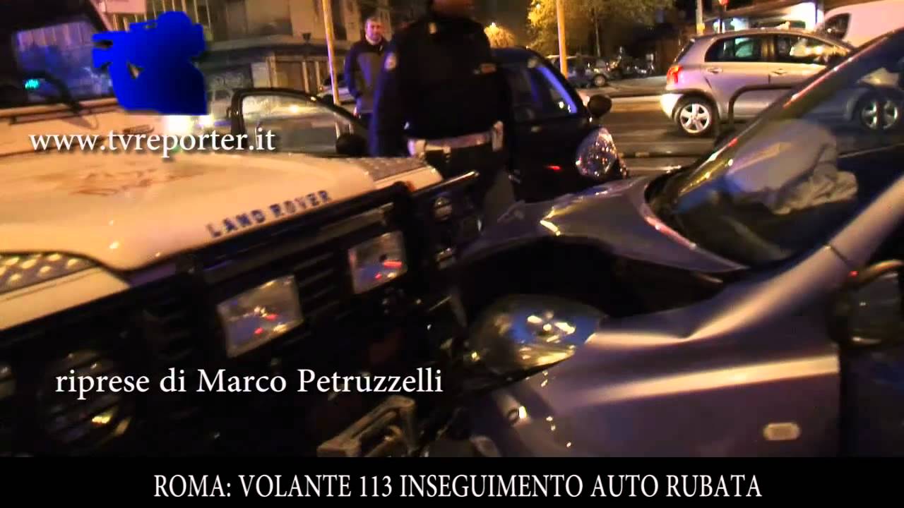POLIZIA INSEGUE AUTO RUBATA IN FUGA CONTROMANO
