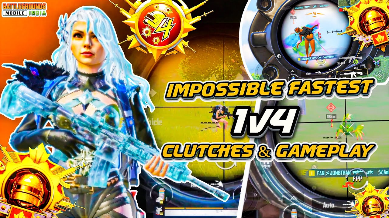 IMPOSSIBLE FASTEST🔥 l 1V4  CLUTCHES & GAMEPLAY 😍 l 