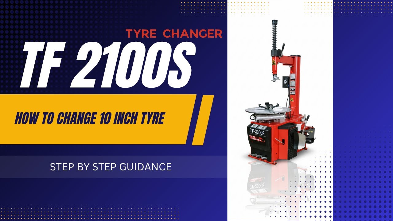 Tyre Changer  TF 2100S &ndash; How To Change a 10 - inch Tyre  Easily Using Tech Fanatics Tyre Changer.