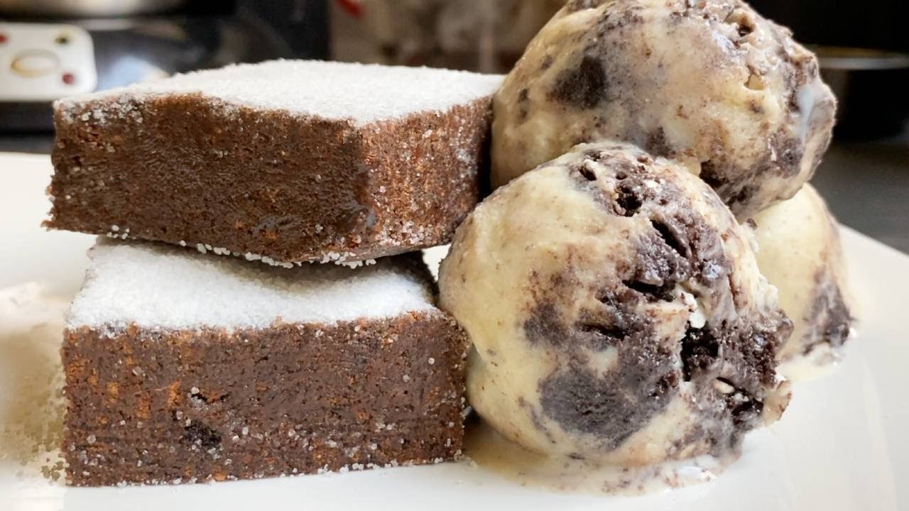 Brownies Sin Horno y Sin microondas con Helado Casero de Cookies and Cream | El de las trufas