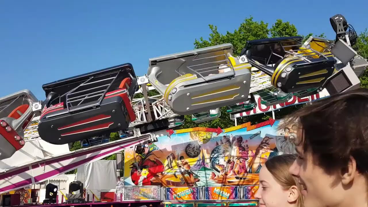 Huss Enterprise - Mondlift (Zehle) Zettl Vorwärts- Rückwärtsfahrt Volksfest Weilheim 2023 (Offride)