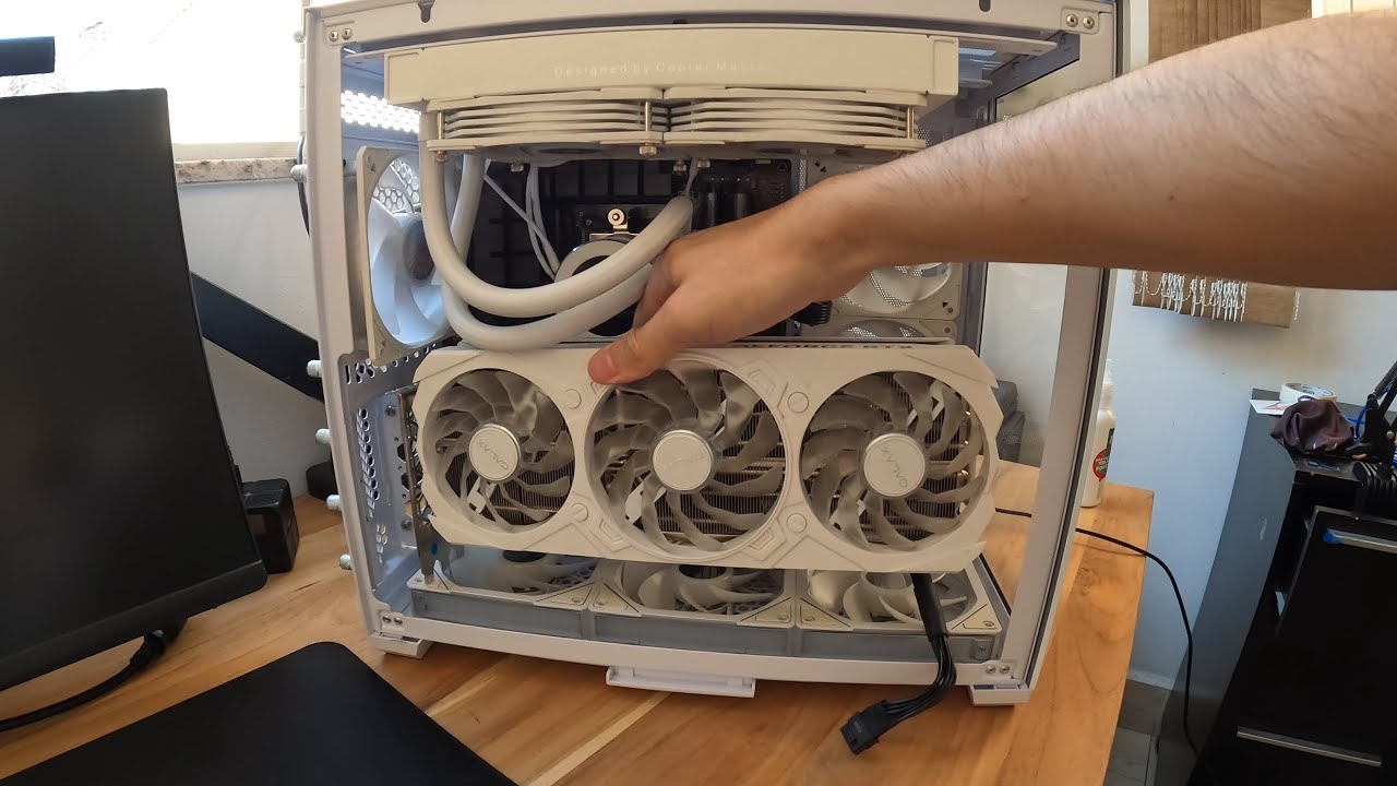 Tunando o Pc colocando a placa na vertical - só que deu tudo errado...