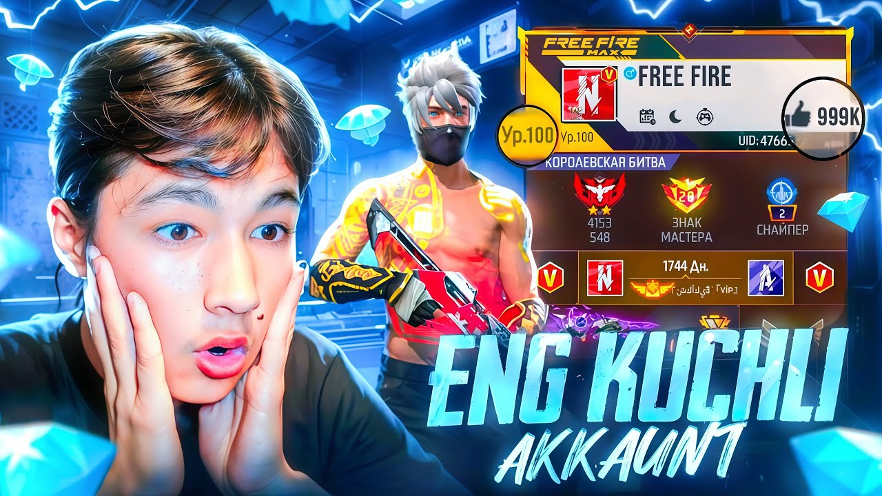 ENG KUCHLI AKKOUNT😨🤯 LAYKLARI 99999. UROVENI 100 😱😱 PROPUSKLAR 1000000 | AKKOUNT ID SI 123......