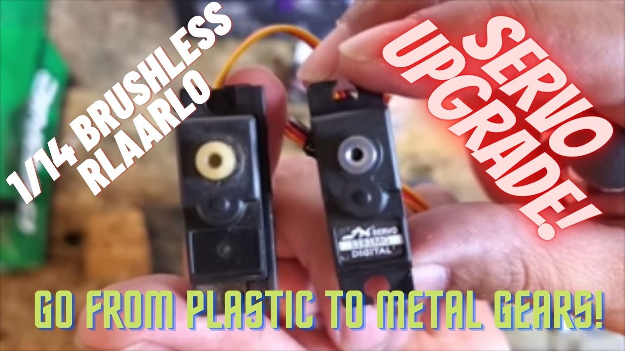 1/14 scale brushless rlaarlo rc car metal gear servo upgrade repair tutorial
