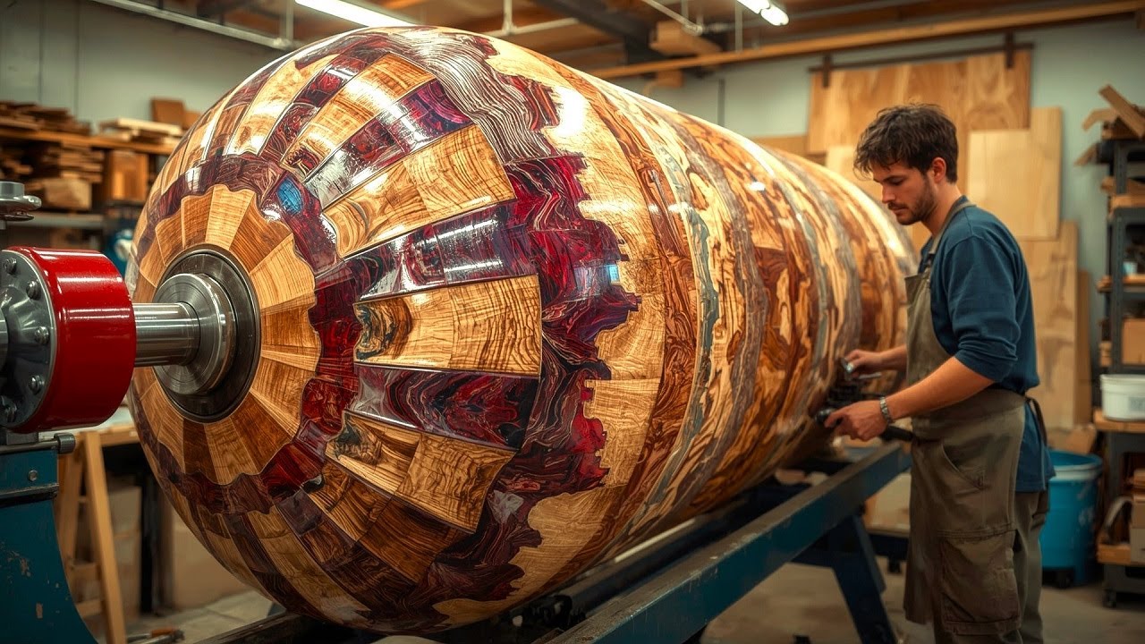 Amazing Woodturning: The Magic of Epoxy Colors That Make Us Happy!