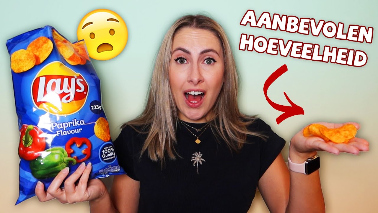 1 DAG alleen de AANBEVOLEN HOEVEELHEID ETEN! *Challenge*