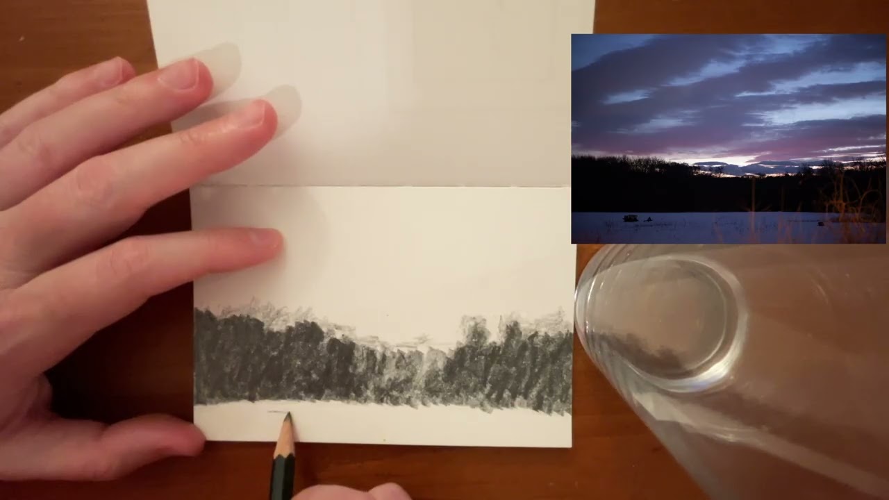 Soft-Spoken ASMR Sketching — Sunset Field (20 Mins)