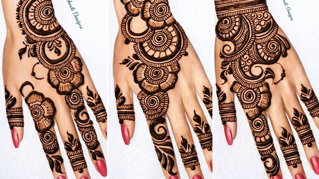 Mehndi design arabic style | New mehndi design | Easy stylish back hand mehndi design | Mehndi