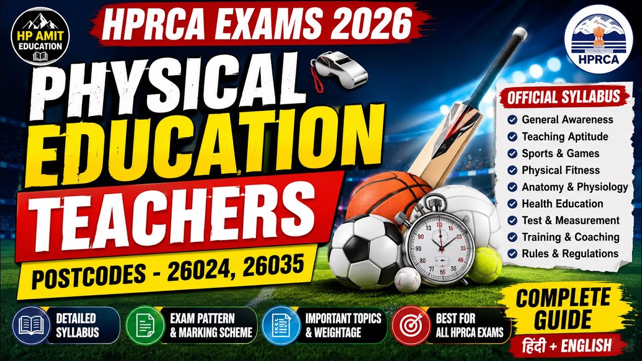 | Physical Education Teachers (PET) | Postcodes: 26023, 26035 | Official Syllabus HPRCAEXAM2026